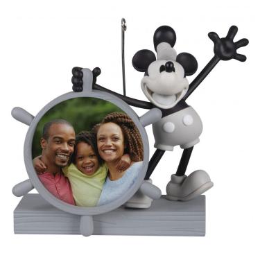Imagem de Enfeite de Natal Hallmark Keepsake Disney Mickey Mouse "Ahoy, There!" Steamboat Willie 2022, Plástico 10x8,3x5,3 cm