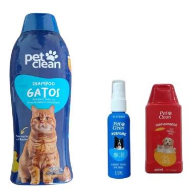 Imagem de Kit POP Pet Clean Shampoo + Perfume + Condicionador Pet Cães, Gato + P