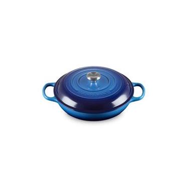 Imagem de CAÇAROLA BUFFET LE CREUSET SIGNATURE 30CM EM FERRO FUNDIDO AZURE BLUE 21180302202430