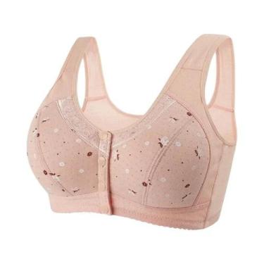 Imagem de Sutiã Esportivo Sem Costura E Sem Fio De Algodão plus Size Com Fecho F