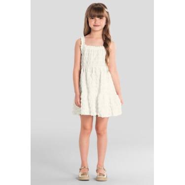 Imagem de Vestido infantil menina texturizado Mundi, Natural, 6