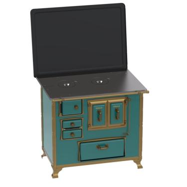 Imagem de Fogao a Lenha Venax GII n 2 Renaissance Turquesa SE