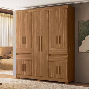 Imagem de Guarda Roupa Roupeiro Vizanno 10 Portas 4 Gavetas Amendola Touch Demóbile
