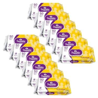 Imagem de Kit 12 Toalhas Umedecidas Pequeñin Amêndoas 50un cada
