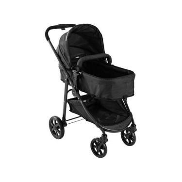 Imagem de Carrinho de Bebê Olympus New Black Galzerano 1440NBL com cesto vira mo