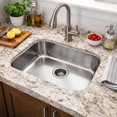 Imagem de Cuba Pia Inox 430 Cozinha N 1 47x30x17 Eletrocubas Funda