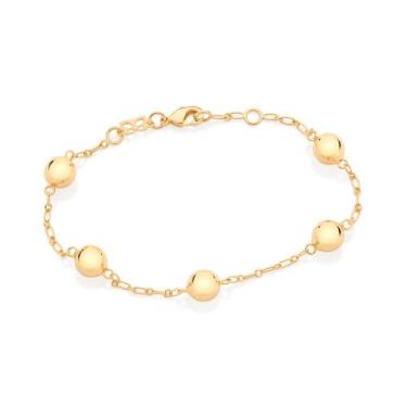 Imagem de Pulseira Com Bolas -550640-rommanel Sem Cor Cor:Dourado, Dourado