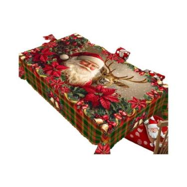 Imagem de Toalha De Mesa Com Padrão Xadrez De Natal, Estilo Retro De Fazenda Par