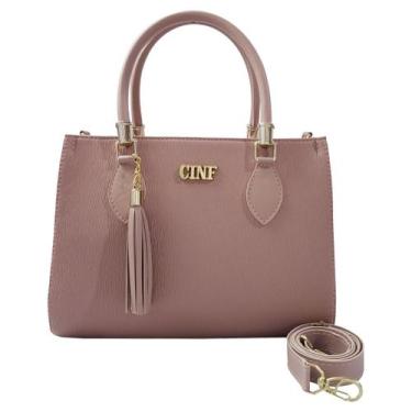 Imagem de Bolsa De Ombro Feminina Transversal Média De Mão Baú Alça Removível - 