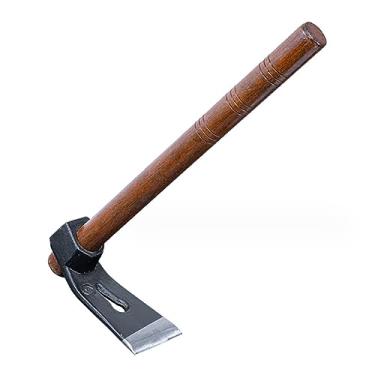 Imagem de XIAOLUHSYI Ferramenta de enxada de jardim, enxada de ação pequena, soltando o solo e capina, pregos removíveis e batíveis, ferramenta de jardim de ervas daninhas com cabo longo manual, escavação e