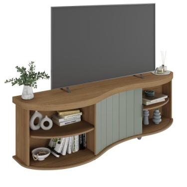 Imagem de Rack Para Tv Até 75" Magnum Artely, Carvalho/Off White-Menta