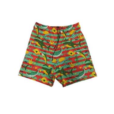 Imagem de Short masculino praia proteção UV Cor:VermelhoTamanho:XGGênero:Masculi