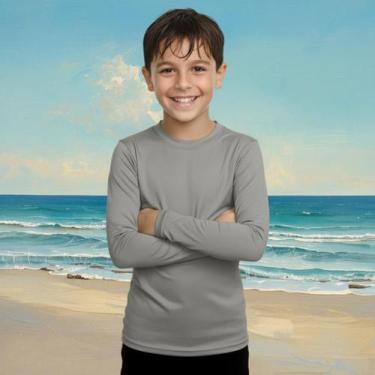 Imagem de Camisa Térmica Infantil Menino Manga Longa Proteção Solar Segunda Pele
