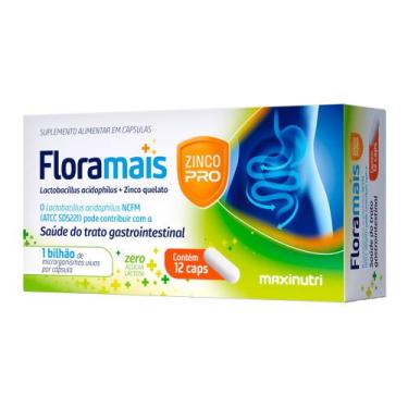 Imagem de Floramais + Zinco Probiotico Lactobacillus 12 Cáps Maxinutri
