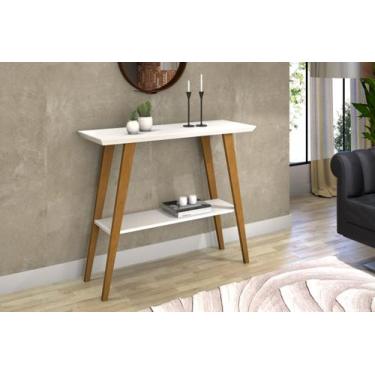 Imagem de Aparador Monaco Tampo MDF 25mm Pés Madeira Maciça COR:OFF-WHITE - MULT