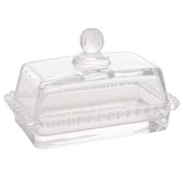 Imagem de Manteigueira Pearl para Armazenar Manteiga em Cristal com Tampa Funcional para Mesa Transparente Wolff