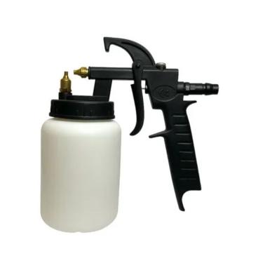 Imagem de Pistola de Pintura Alta Pressão 600ML NPT para Acabamento Profissional com 3 Bicos 1,2MM 1,5MM 1,8MM Prata Startools
