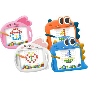 Imagem de Jogo Pedagógico Puzzle Magnetic Drawing Board para Formar Desenhos com Tabuleiro Magnét...