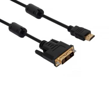 Imagem de Cabo HDMI X DVI NWT CBHD0001 Conexão HDMI Macho para DVI 18+1 Macho com Filtro Integrado 2M Condutores Pompéia