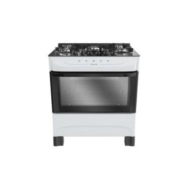 Imagem de Fogão Mueller 5 Bocas com Mesa de Vidro e Acendimento Branco MFV5BB - 
