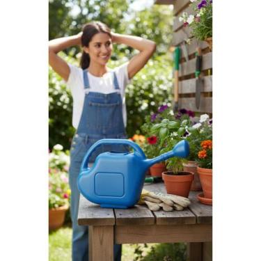 Imagem de Regador 10L Azul Bico Removível - Jardim e Horta - Congratulations Sto