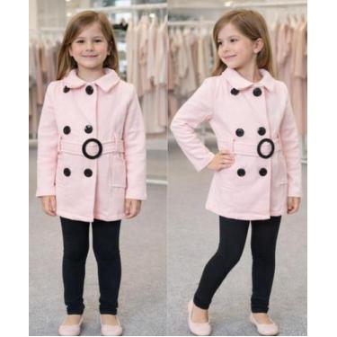 Imagem de Jaqueta infantil moletom em flanela - Genêrica, Rosa, Bb, 10