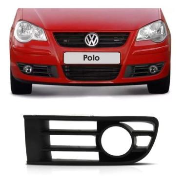 Imagem de Grade Parachoque Polo 2003 até 2006 Direito Passageiro Com Furo Milha 