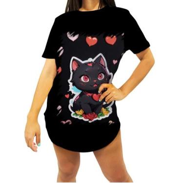 Imagem de Camiseta Longline Dia dos Namorados Gatinho 12 - Kasubeck Store®, GG