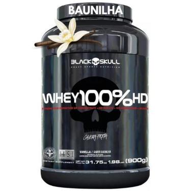 Imagem de Whey Protein 100 HD Pure 900g BLACK SKULL Isolado Hidrolisado Concentrado Suplemento de Proteínas-Unissex