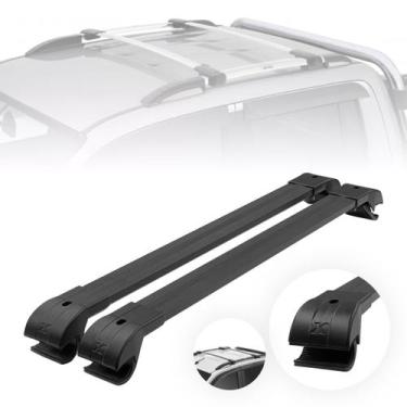 Imagem de Travessa Rack De Teto Bagageiro Fiat Strada 2001 A 2026 - XRACK, Preto