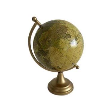Imagem de Globo terrestre Winston ferro 14x23cm dourado -L Hermitage - L'Hermita