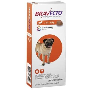 Imagem de Antipulgas Bravecto 4,5 à 10 kg 1 Comprimido Original Laranja - afg
