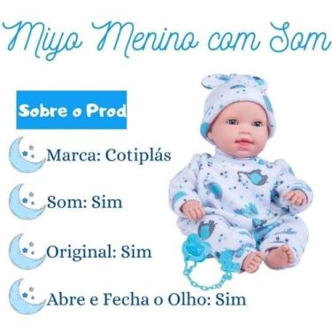 Imagem de Boneca Miyo Menino Com Som - Cotiplás