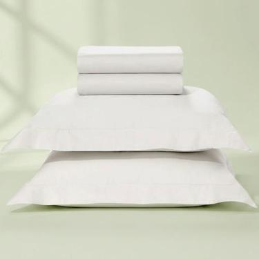 Imagem de Jogo de Lençol Queen Karsten Bossa Percal 300 Fios 100% Algodão Egípci