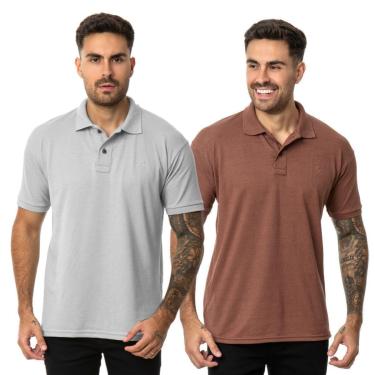 Imagem de KIT 2 Camisas Polo Masculina Piquet-Masculino