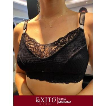 Imagem de Sutiã de Amamentação Mariana - Êxito Lingerie , Preto, GG