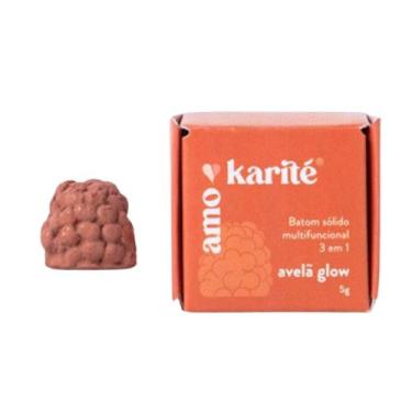 Imagem de Batom Natural Sólido Multifuncional 3 em 1 Avelã Glow AmoKarité