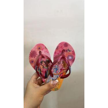 Imagem de Chinelo havaianas kids slim princess rosa glow,  35, Rosa glow