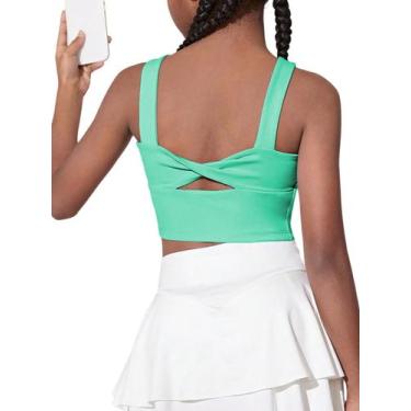 Imagem de Sutiãs esportivos WDIRARA Twist Back para meninas Gym 9Y