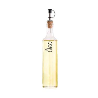 Imagem de Galheteiros de Vidro 500ml  Bico Dosador Cortiça  Vinagre  Azeite  Sho