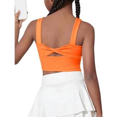 Imagem de Sutiã esportivo WDIRARA Twist Back para meninas lilás roxo 11Y