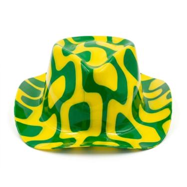 Imagem de Chapéu Malandrinho Plástico Brasil Verde Amarelo Festa
