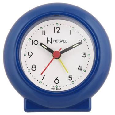 Imagem de Despertador Analógico Quartzo Herweg 2611 011 Azul