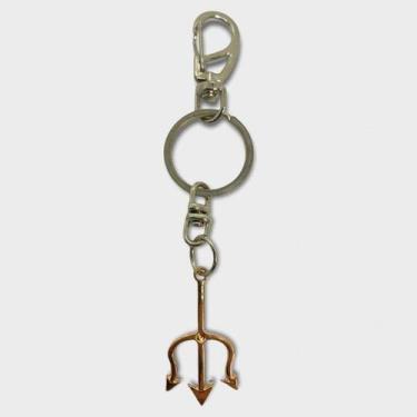 Imagem de Chaveiro Pomba Gira Tridente Dourado Luxo13 Cm Metal - Filho da Lua