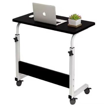 Imagem de Mesa Multifuncional Para Notebook Computador E Jantar Escrivaninha Com Rodinhas Ajustável E Design Compacto preta