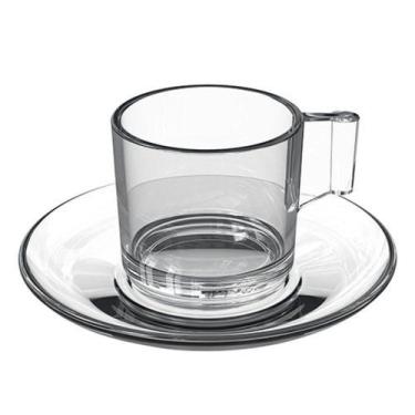 Imagem de Xicara Com Pires Para Chá Dia a Dia em vidro 185ml Fullfitt Mesa Posta