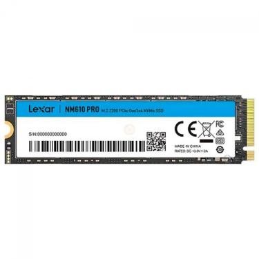 Imagem de SSD Lexar NM610 PRO 500GB, M.2 2280, PCIe Gen3 x4, NVMe 1.4, Leitura a