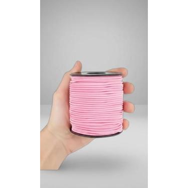Imagem de Elástico Roliço 2,2mm 50 Metros Rosa Bebê - Congratulations Store