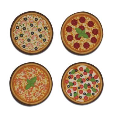 Imagem de Porta Copos Divertido Pizza Cozinha Criativa Geek - Geek Vip, Marrom