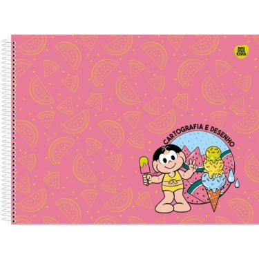 Imagem de Caderno Desenho 60 Folhas Turma da Mônica Animativa 3593, Rosa